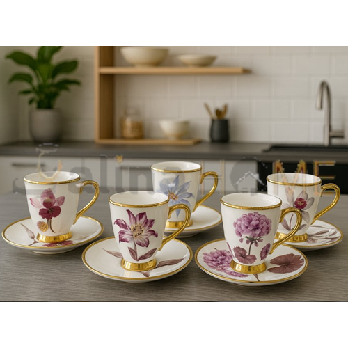 MTR PORSELEN KAHVE FİNCAN TAKIMI 6 LI 1*12