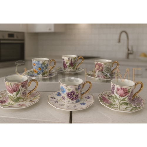 MTR PORSELEN KAHVE FİNCAN TAKIMI 6 LI 1*12