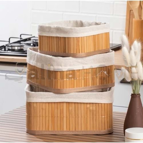 MTR BAMBU KARE 3 LÜ SEPET 1*20