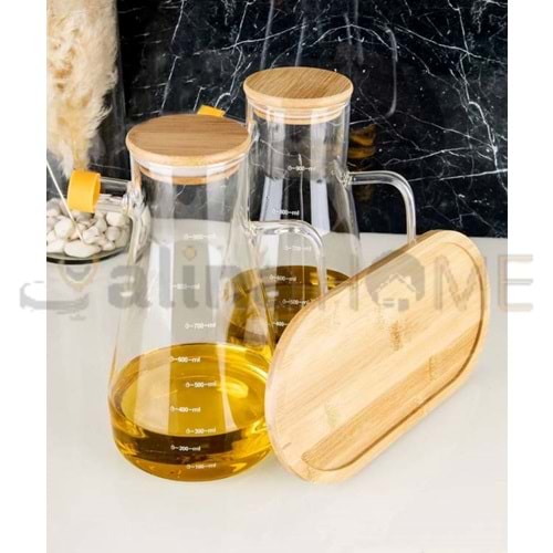 MTR CEMRE BAMBU 2 Lİ STANDLI CAM YAĞDANLIK 1*12