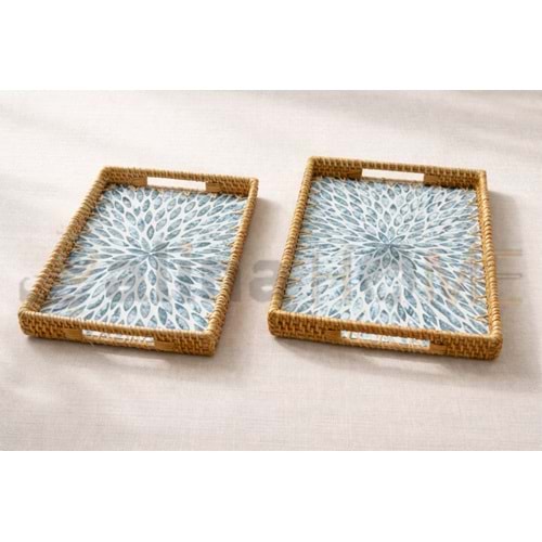 MTR HASIR TEPSİ DESENLİ DİKDÖRTGEN 2 Lİ 32-36 CM 1*24