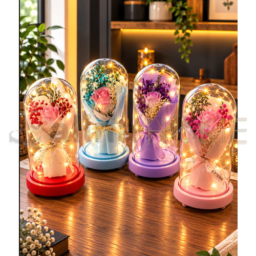 MTR FANUS GÜL BUKETİ IŞIKLI VE PİLLİ 20 CM 1*36