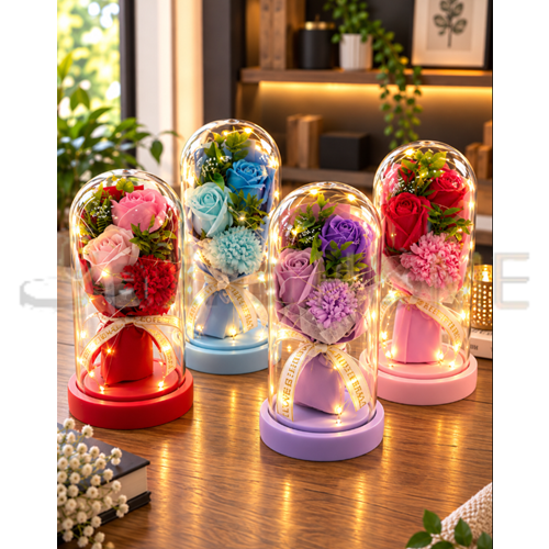MTR FANUS GÜL BUKETİ IŞIKLI VE PİLLİ 20 CM 1*36