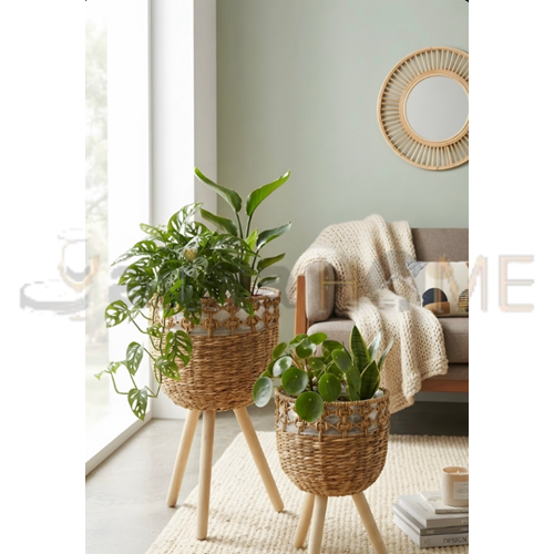 MTR HASIR SEPET AYAKLI 2 Lİ YUVARLAK 23x21-21x18 CM 1*12