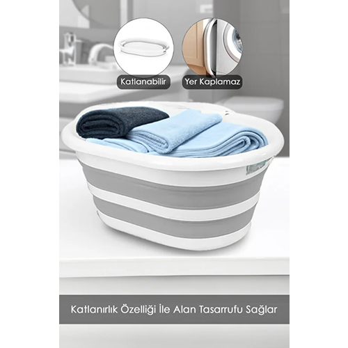 BURSEV ÇAMAŞIR SEPETİ KATLANIR 25 LT 1*12