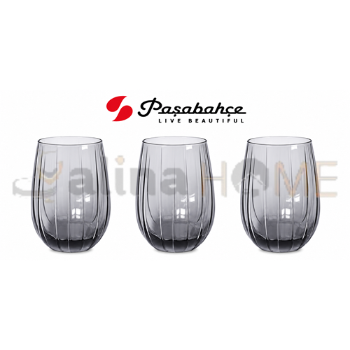 PAŞABAHÇE MEŞRUBAT BARDAĞI LİNKA 3 LÜ GRİ 380 CC 1090503 1*6