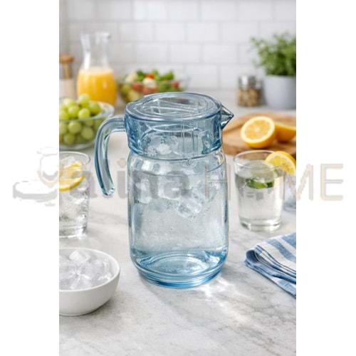 PAŞABAHÇE CAM SÜRAHİ AQUATİC ŞEFFAF KAPAK 1650 CC 1*6