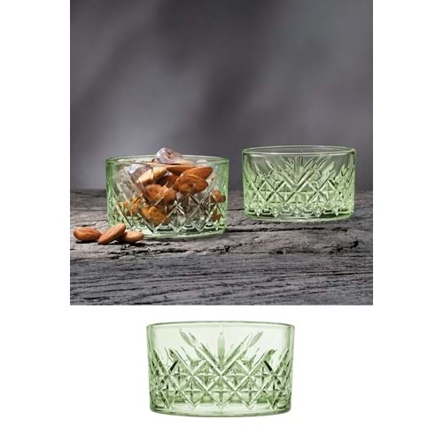 PAŞABAHÇE CAM KASE TIMELESS YEŞİL 4 LÜ 1*6