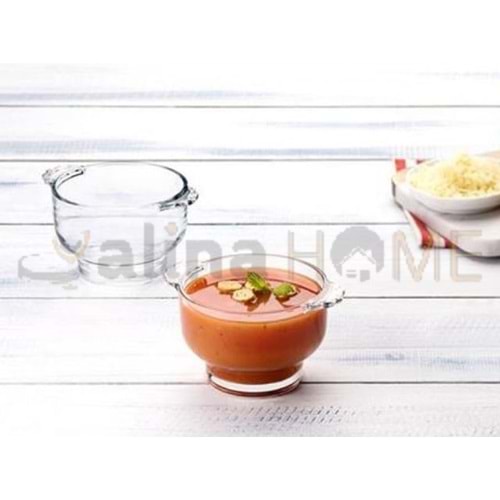 PAŞABAHÇE KASE SOUPY KULPLU 2 Lİ CAM KASE 1*12