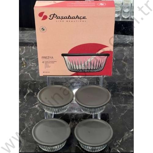 PAŞABAHÇE KASE KAPAKLI FREZYA KASE 4 LÜ 1*6