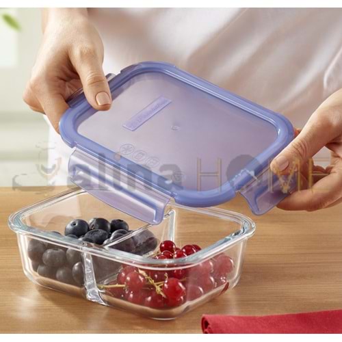 PAŞABAHÇE SAKLAMA LOCKİE KİLİTLİ BÖLMELİ SAKLAMA KABI 640 CC 1*4