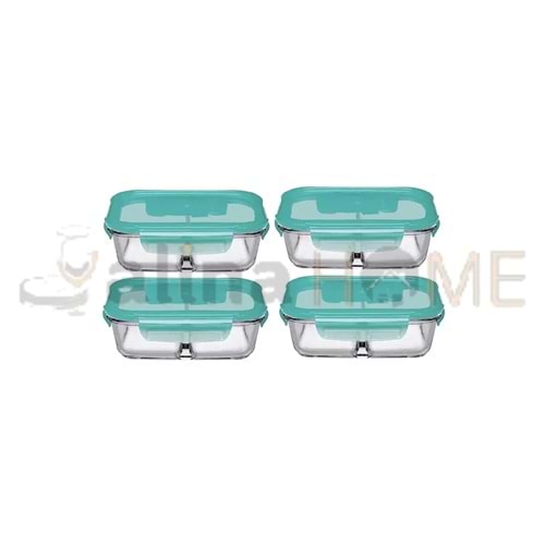 PAŞABAHÇE SAKLAMA LOCKİE KİLİTLİ BÖLMELİ SAKLAMA KABI 630 CC 1*4