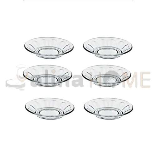 PAŞABAHÇE ÇAY TABAĞI OPTİKLİ 6 LI GLASS4YOU 1209706 1*12
