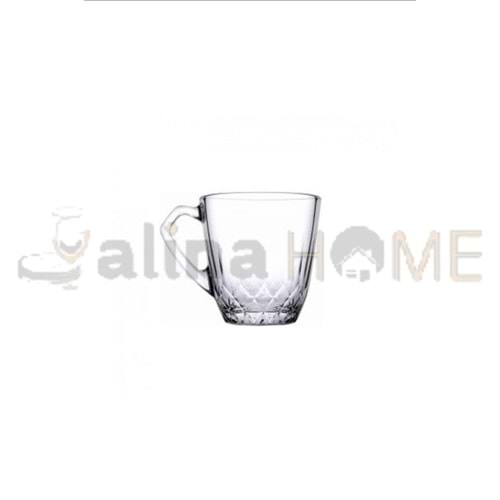 PAŞABAHÇE CAM MERCAN KULPLU BARDAK 2 Lİ 160 CC 1*12