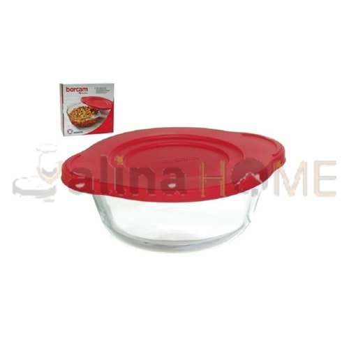 PAŞABAHÇE BORCAM YUVARLAK TENCERE KIRMIZI KAPAKLI 1*4