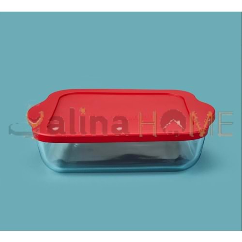 PAŞABAHÇE BORCAM KAPAKLI KARE TEPSİ 21x16 CM 1*4