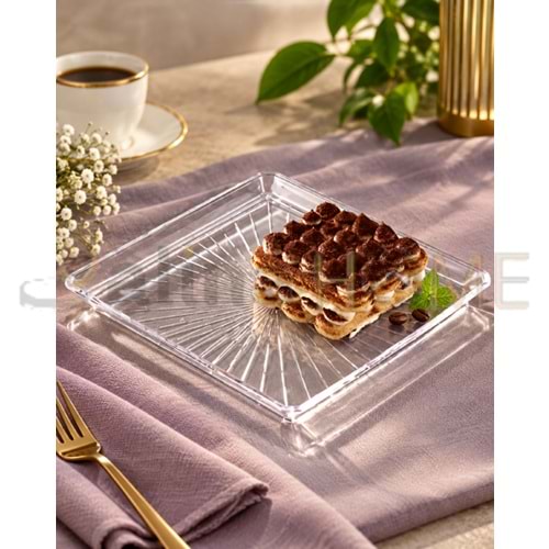PAŞABAHÇE SERVİS TABAK MADLEN KARE SUNUM 24x24 CM 1*6