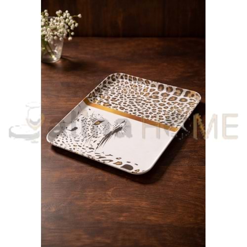 KRD MELAMİN TEPSİ DESENLİ TABLET MİNİ TEPSİ 33x22 CM 1*36