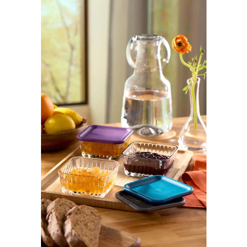 PAŞABAHÇE CAM KASE FREZYA 3 LÜ RENKLİ KAPAK 225 CC 1*6