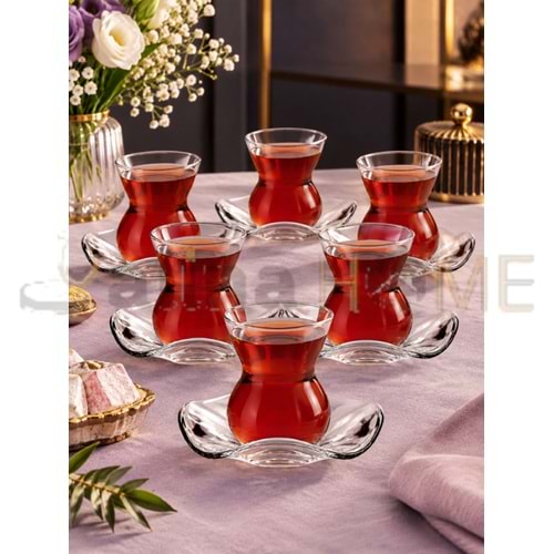 PAŞABAHÇE ÇAY TAKIMI DANTEL V-BLOCK 12 PARÇA 1*6