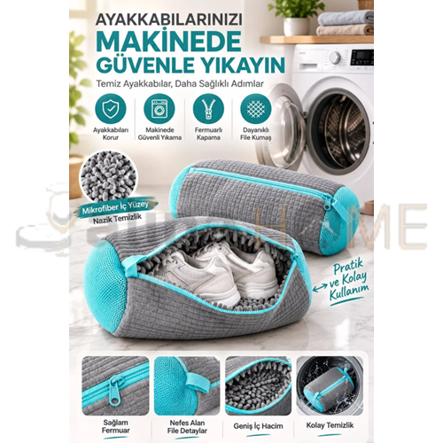 ALP AYAKKABI YIKAMA ÇANTASI ÇOK AMAÇLI GRİ RENK 1*50