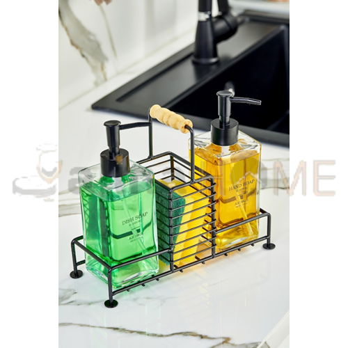 AJE CAM SIVI SABUNLUK SÜNGERLİKLİ 2 Lİ METAL STANDLI 2004 1*12