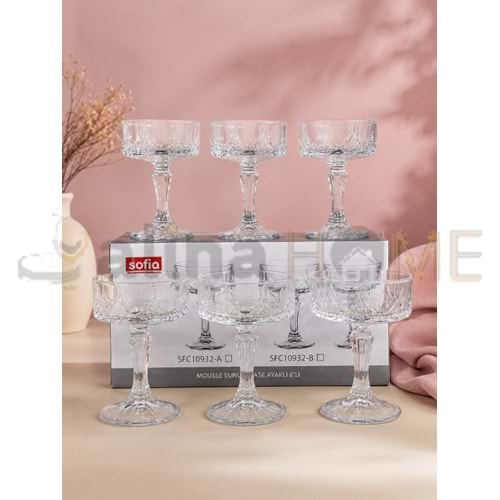 AJE CAM KAHVE YANI SUNUMLUK SOFİA AYAKLI 6 LI 1*24
