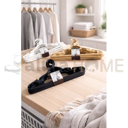 BEE HOME ELBİSE ASKISI DÖNER BAŞLIKLI 6 LI 1*24