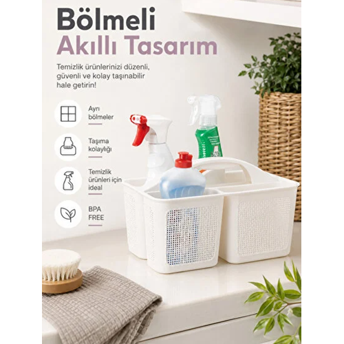BEE HOME JUTE BÖLMELİ DETERJANLIK ORGANİZERİ 1*24