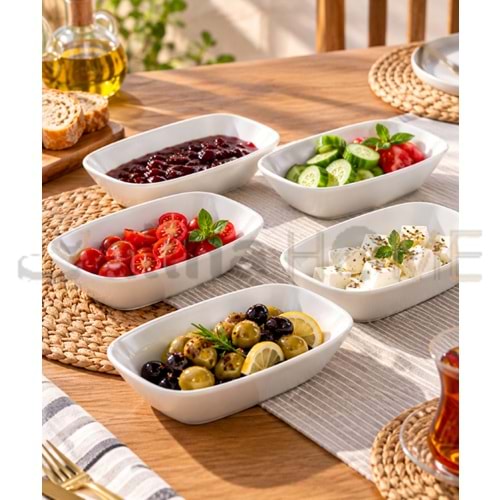 GRY PORSELEN KAHVALTLIK DİKDÖRTGEN KAYIK 13,5x9,5 CM