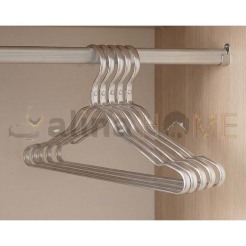 BZD IVORY ELBİSE ASKISI 5 Lİ ALÜMİNYUM 1*102