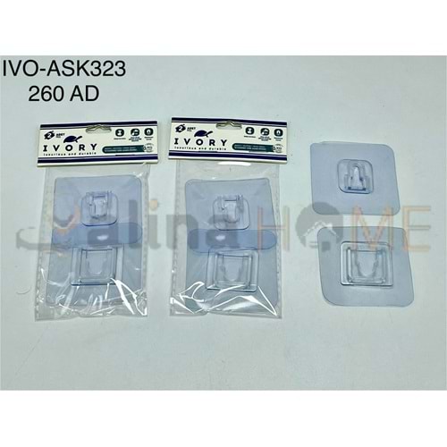 BZD IVORY 2 Lİ ŞEFFAF RAF ASKISI 1*20
