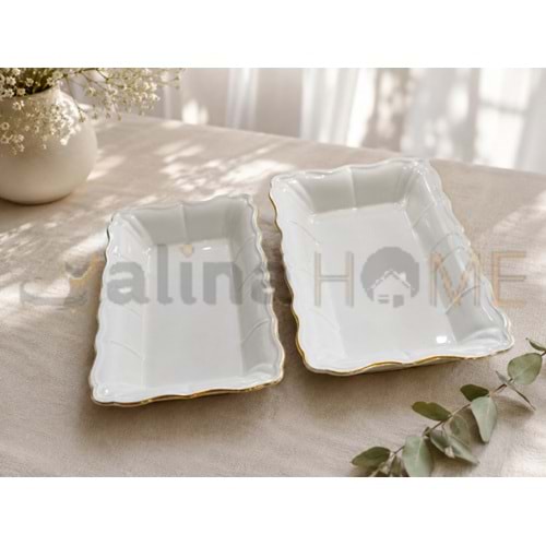 ASEL SERAMİK KAYIK DİKDÖRTGEN AĞIZ YALDIZLI 25,5 CM 1*27