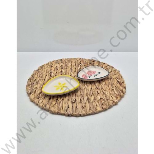 ASEL SERAMİK ÇEREZLİK OVAL DESENLİ 13 CM 1*75