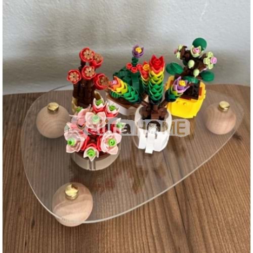 ASEL CAM SUNUMLUK TOP AYAKLI ÜÇGEN MODEL 1*35
