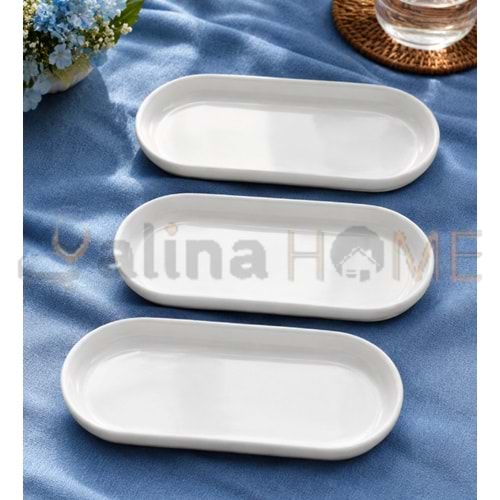 ASEL SERAMİK SUNUMLUK 3 LÜ ZEYTİNLİK 17x8 CM 1*40