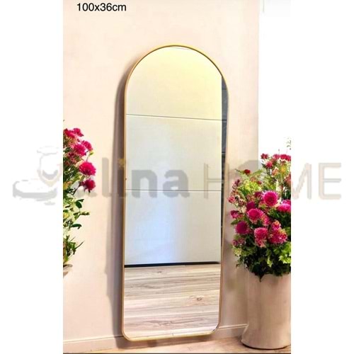 BZD GOLDEN ANGEL DUVAR AYNASI BÜYÜK OVAL 100x36 CM 1*8