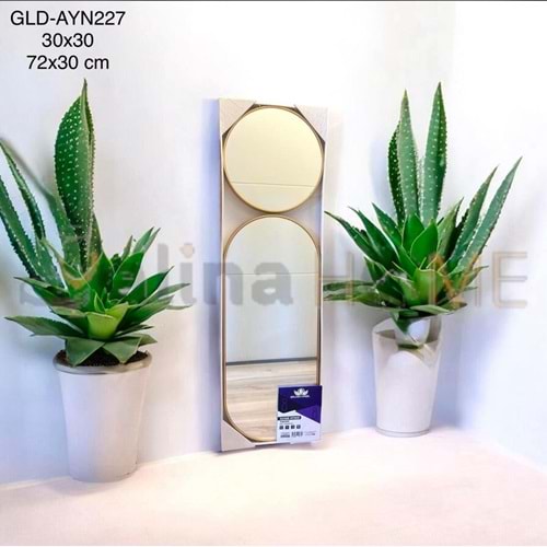BZD GOLDEN ANGEL DUVAR AYNASI 2 Lİ 30x20-72x30 CM 1*8