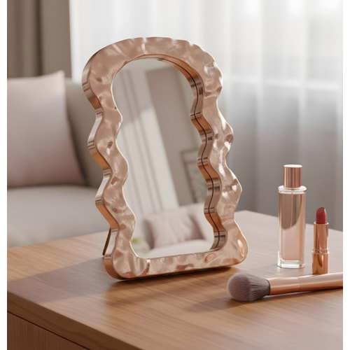 BZD GOLDEN ANGEL MAKYAJ AYNASI METALİZE AYAKLI 1*48