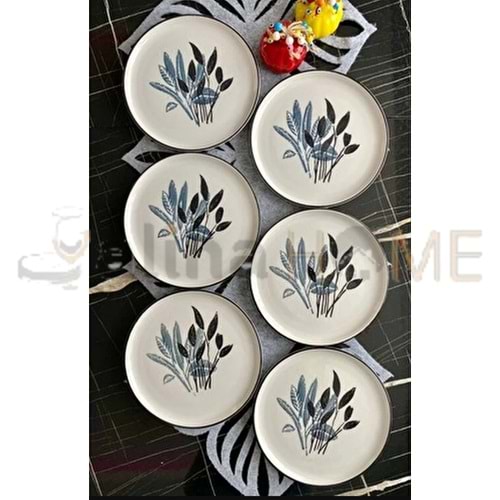 ALİNA HOME GRİ BAŞAK YUVARLAK PASTA TABAĞI 20 CM 1*12