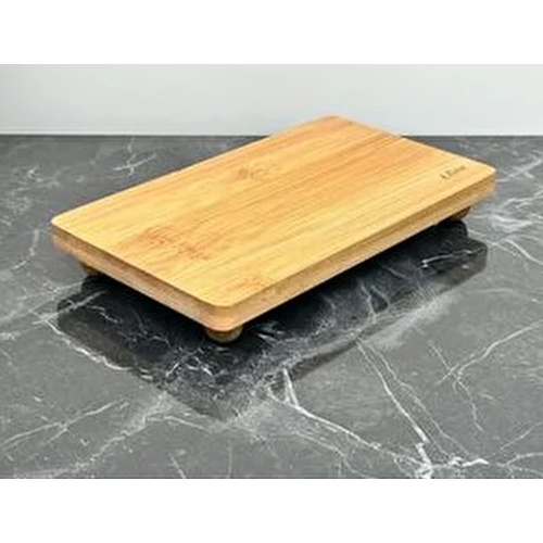 BZD IVORY BAMBU SUNUMLUK DİKDÖRTGEN AYAKLI 24x15 CM 1*48