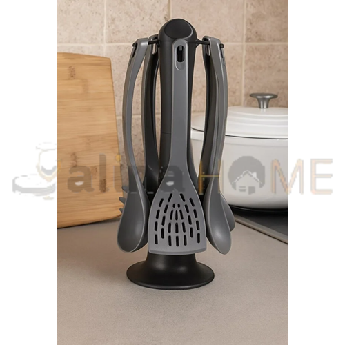 BRİLLANT SERVİS SETİ SOFT GRİ RENGİ STANDLI 1*24