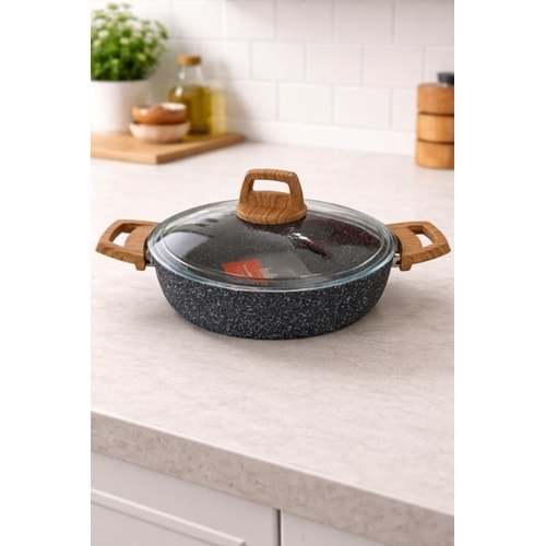 BRİLLANT TENCERE ALPHA GRANİT BASIK 24 CM 1*4