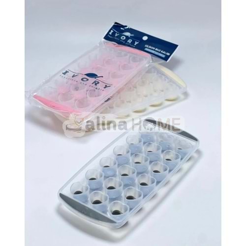 BZD IVORY SİLİKON BUZ KALIBI KALPLİ 18 SIRA 1*100