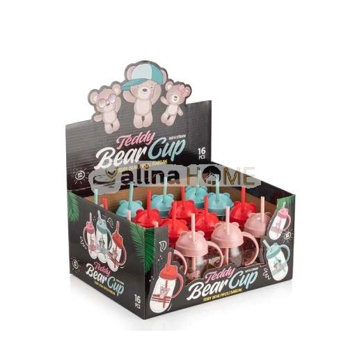 QLUX CAM PİPETLİ BARDAK TEDDY BEAR 370 CC 1*32