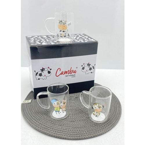 CKC BOROSİLİKAT 200 ML İNEK MODEL KUPA ADET 1*12