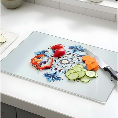 BZD IVORY CAM KESİM PANOSU ÇİÇEK DESENLİ 25x35 CM 1*20