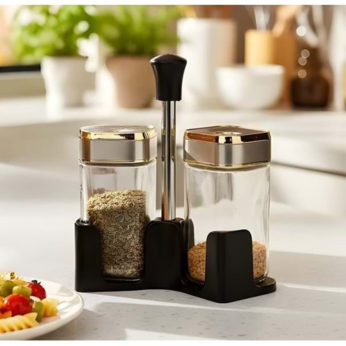 BZD IVORY CAM TUZLUK&BAHARATLIK 2 Lİ GOLD STANDLI 1*42