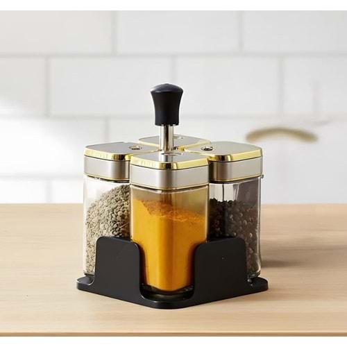 BZD IVORY CAM TUZLUK&BAHARATLIK 4 LÜ GOLD STANDLI 1*30