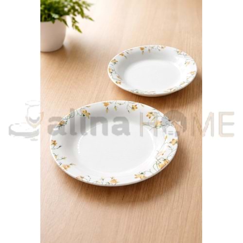 ALİNA HOME PEMBE SARI ÇİĞDEM YEMEK TABAĞI 20 CM 1*12